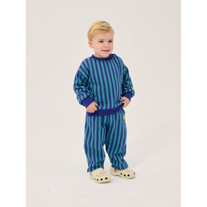 Bobo Choses | Booo Bo Choses Tag Stripes Sweatshirt Blue