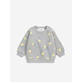 Bobo Choses | Pixel Abduction All Over Sweatshirt Light Heather Grey