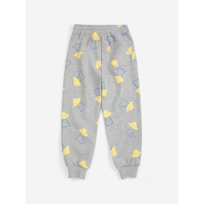 Bobo Choses | Pixel Abduction All Over Jogging Pants Light Heather Grey