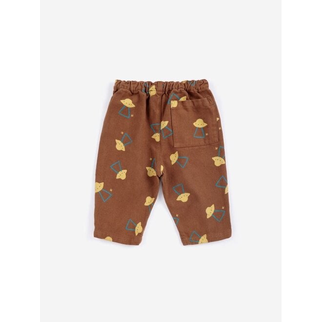 Bobo Choses | Pixel Abduction All Over Woven Pants Brown
