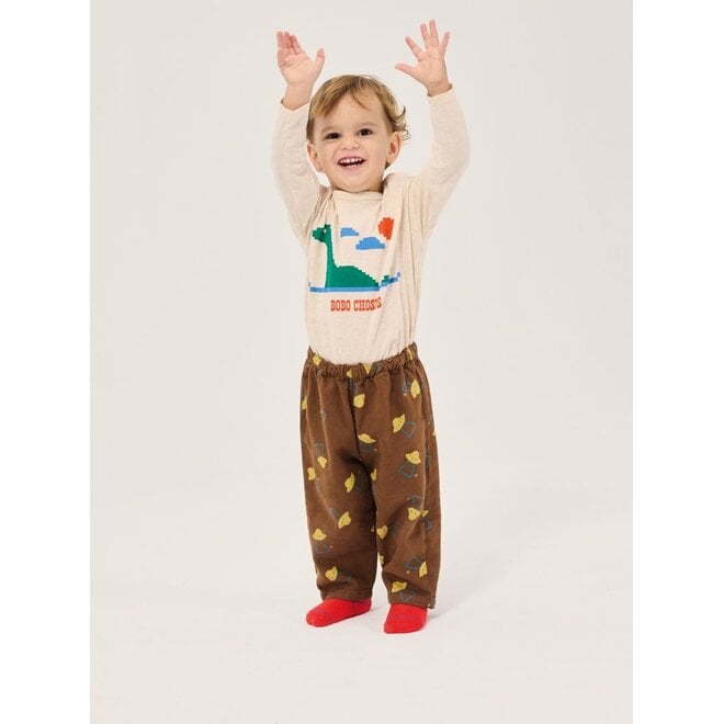 Bobo Choses | Pixel Abduction All Over Woven Pants Brown