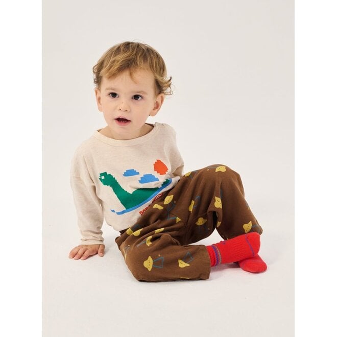 Bobo Choses | Pixel Abduction All Over Woven Pants Brown