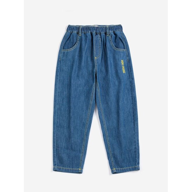 Bobo Choses | Taxi Saurus Tag Denim Pants Midnight Blue