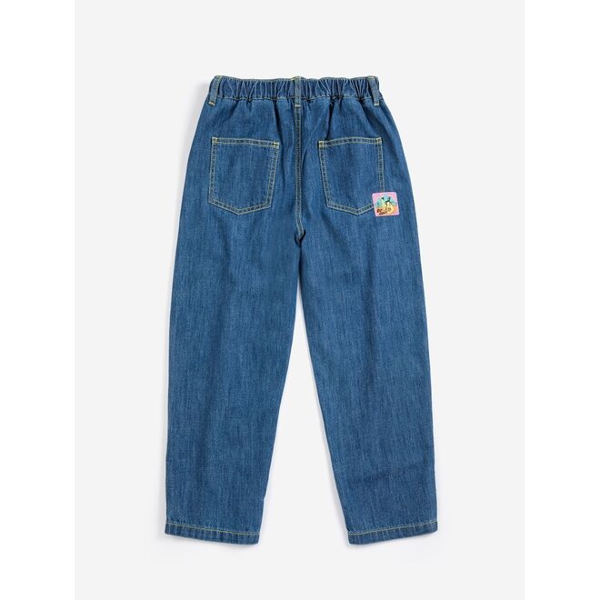 Bobo Choses | Taxi Saurus Tag Denim Pants Midnight Blue
