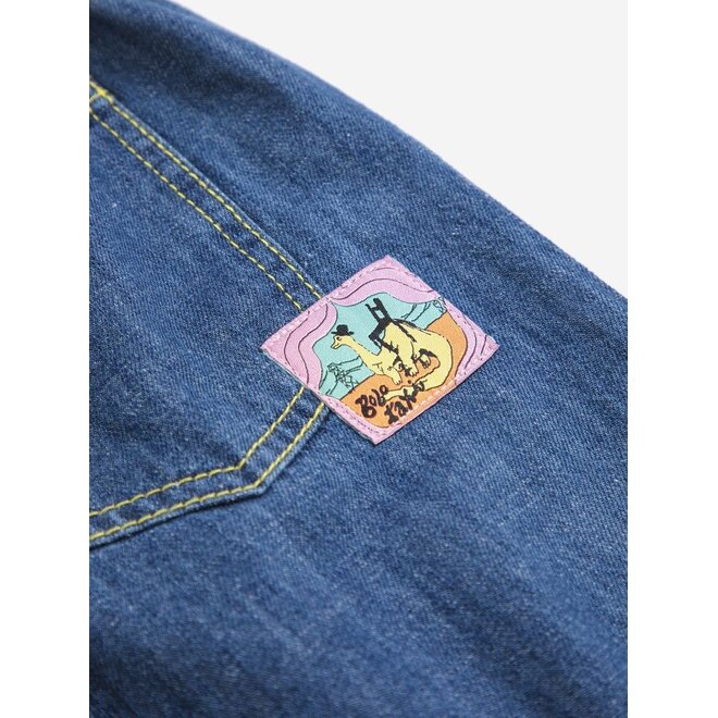 Bobo Choses | Taxi Saurus Tag Denim Pants Midnight Blue