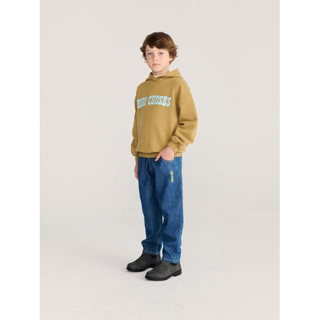 Bobo Choses | Taxi Saurus Tag Denim Pants Midnight Blue