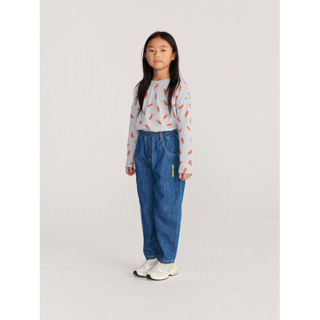 Bobo Choses | Taxi Saurus Tag Denim Pants Midnight Blue