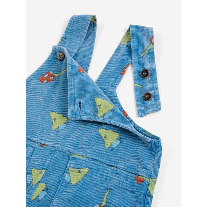 Bobo Choses | Mush Monster Duo All Over Corduroy Overall Blue