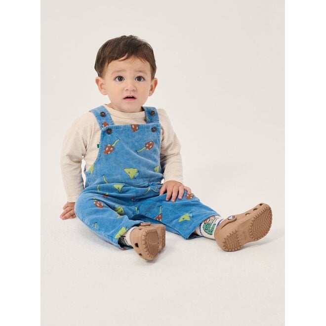 Bobo Choses | Mush Monster Duo All Over Corduroy Overall Blue