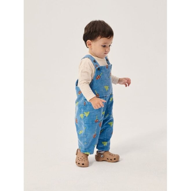 Bobo Choses | Mush Monster Duo All Over Corduroy Overall Blue