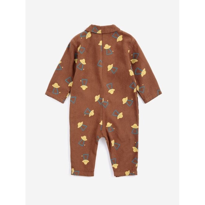 Bobo Choses | Pixel Abduction All Over Woven Overall Brown