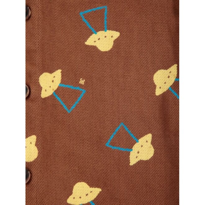 Bobo Choses | Pixel Abduction All Over Woven Overall Brown