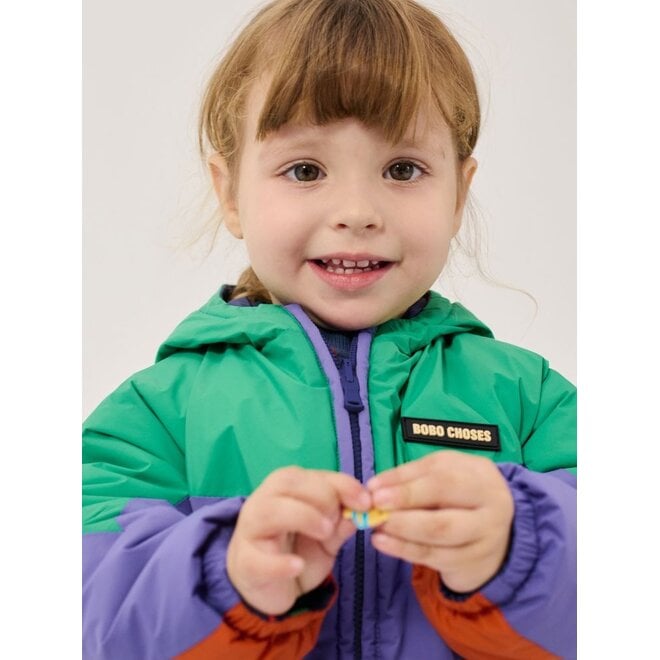 Bobo Choses | Stamp Bloom All Over Reversible Anorak Navy Blue