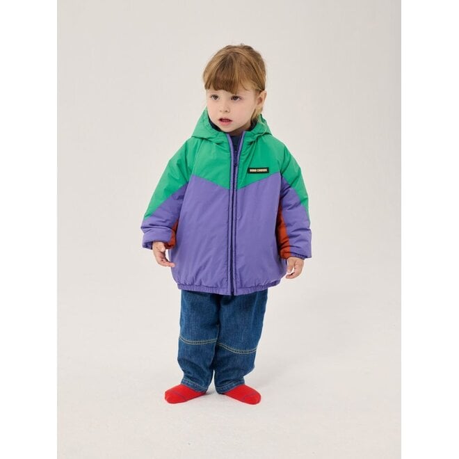 Bobo Choses | Stamp Bloom All Over Reversible Anorak Navy Blue