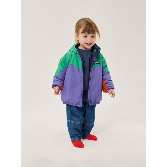 Bobo Choses | Stamp Bloom All Over Reversible Anorak Navy Blue