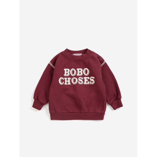 Bobo Choses | Bobo Choses Embossed Sweatshirt Burgundy Red