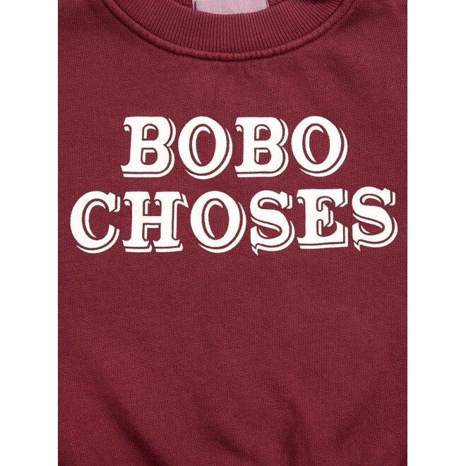 Bobo Choses | Bobo Choses Embossed Sweatshirt Burgundy Red