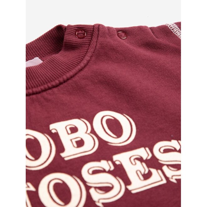 Bobo Choses | Bobo Choses Embossed Sweatshirt Burgundy Red