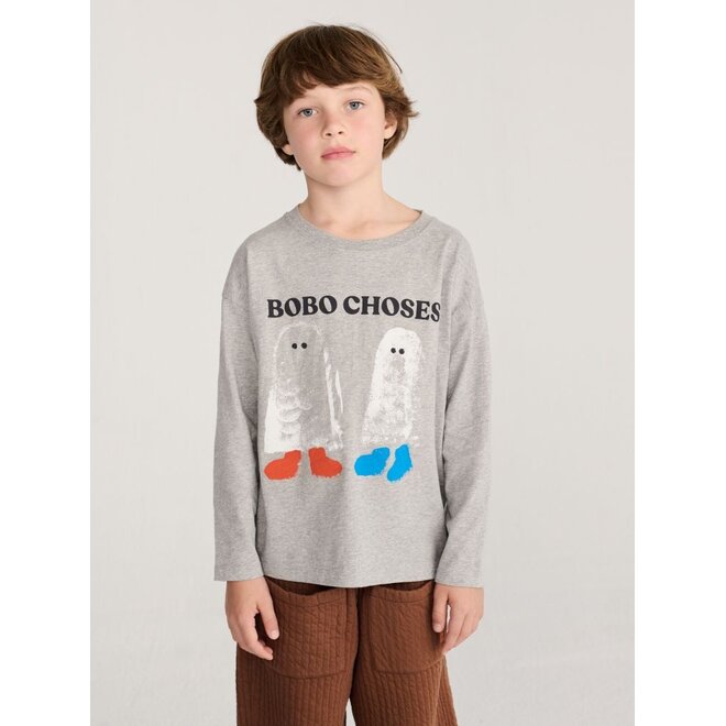 Bobo Choses | Booty Ghosts T-Shirt Heather Grey