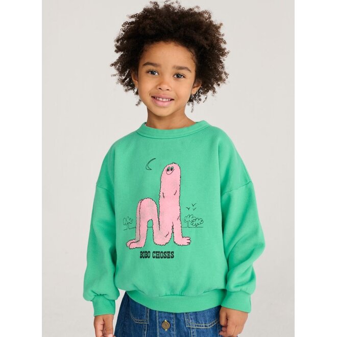 Bobo Choses | Long Puff Sweatshirt Green
