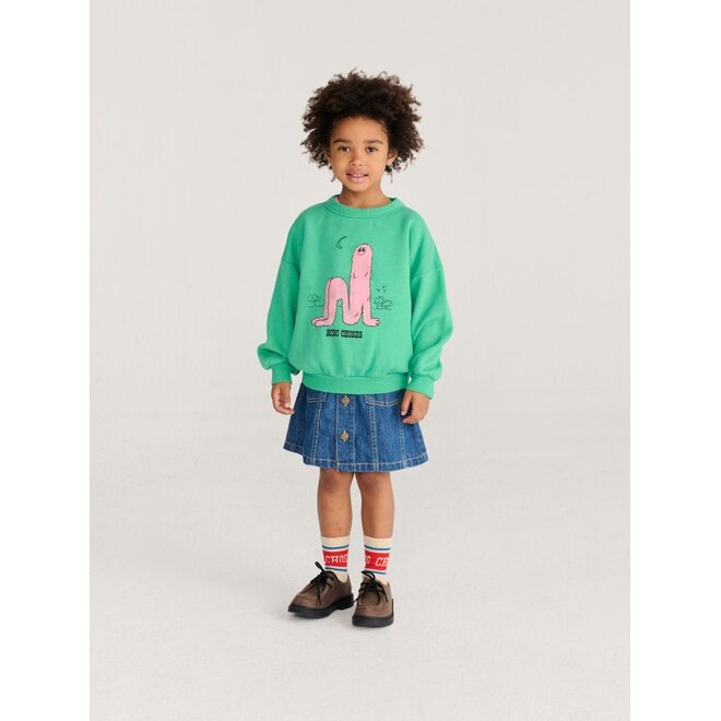 Bobo Choses | Long Puff Sweatshirt Green