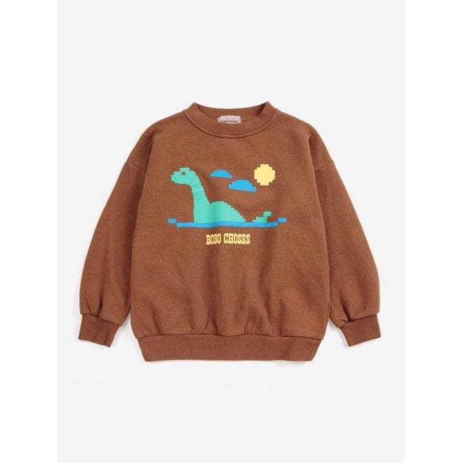 Bobo Choses | Lake Monster Sweatshirt Dark Brown