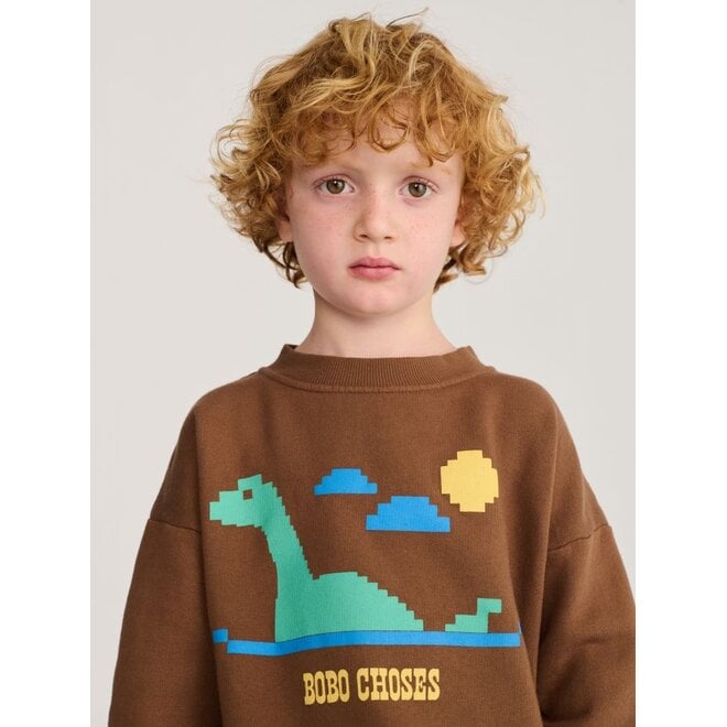 Bobo Choses | Lake Monster Sweatshirt Dark Brown