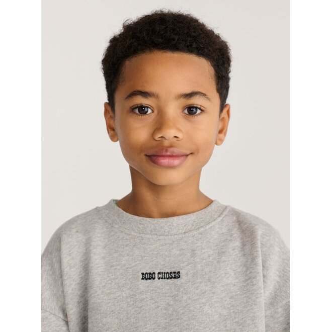 Bobo Choses | Mush Monster Duo Sweatshirt Light Heather Grey