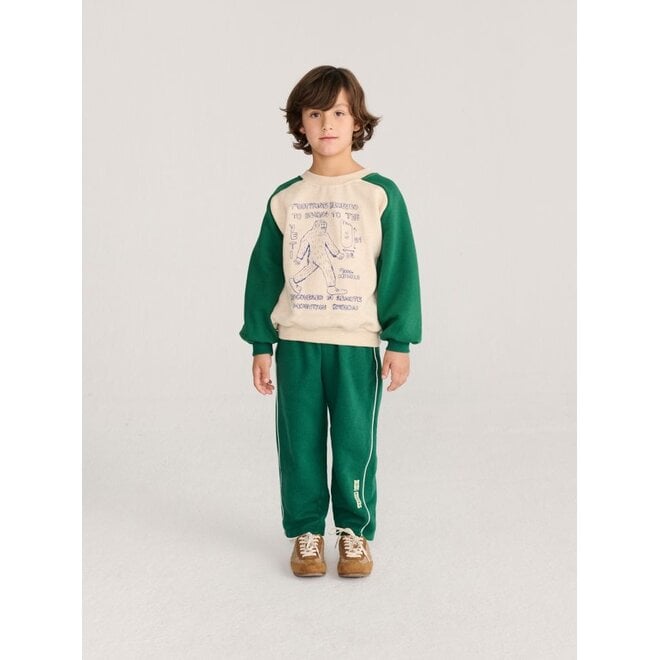 Bobo Choses | Mr. Footish Raglan Sweatshirt Offwhite