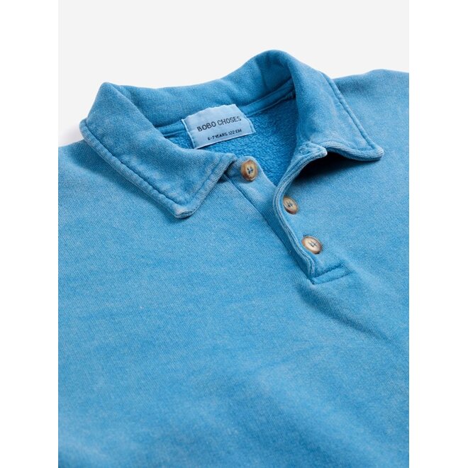 Bobo Choses | Beast Tag Polo Sweatshirt Light Blue
