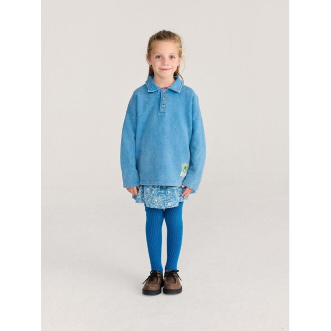 Bobo Choses | Beast Tag Polo Sweatshirt Light Blue
