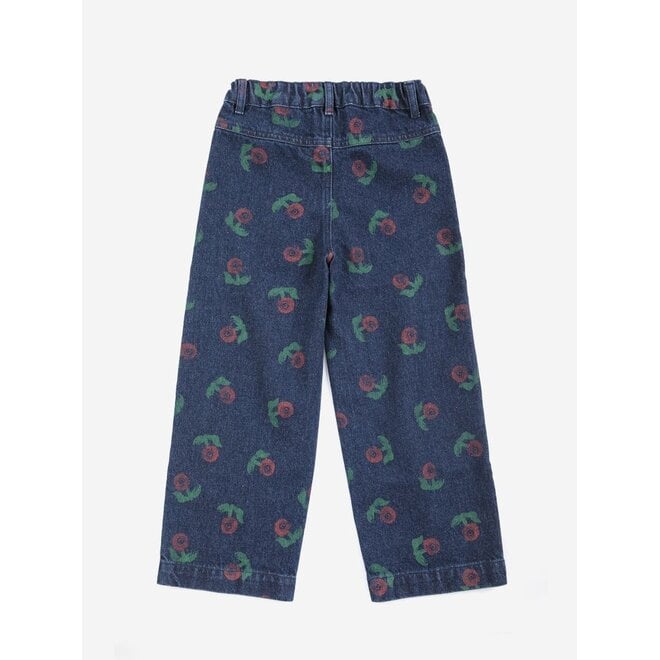 Bobo Choses | Stamp Bloom All Over Denim Pants Navy Blue