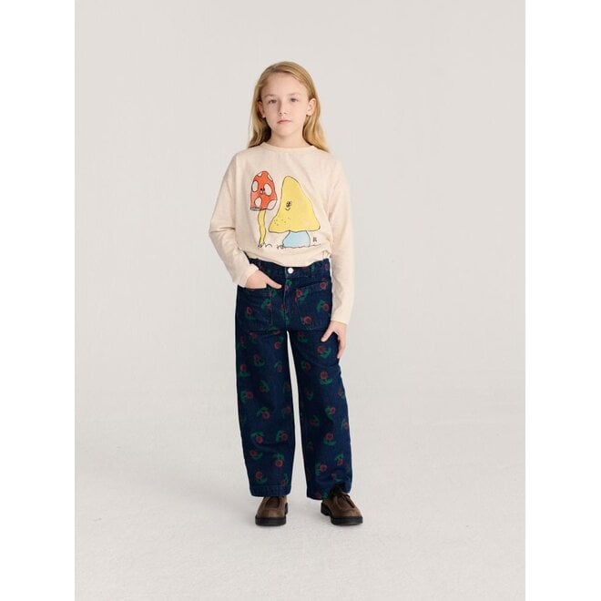 Bobo Choses | Stamp Bloom All Over Denim Pants Navy Blue