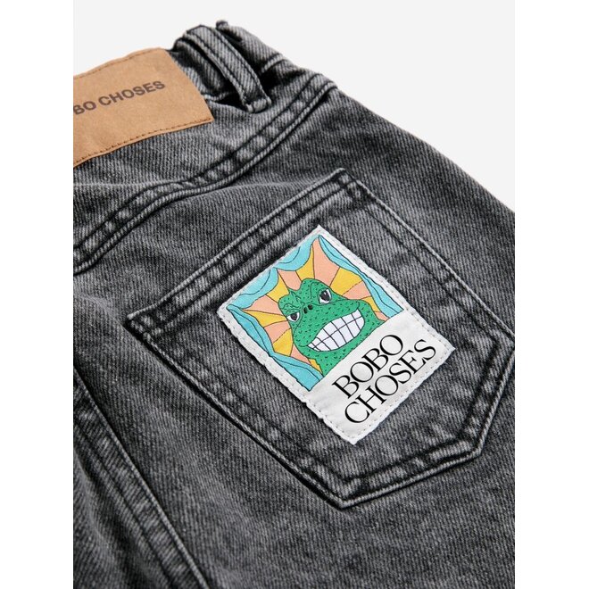 Bobo Choses | Beast Tag Denim Pants Black