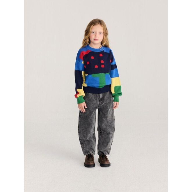 Bobo Choses | Beast Tag Denim Pants Black