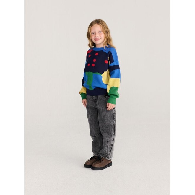 Bobo Choses | Beast Tag Denim Pants Black