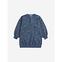 Bobo Choses | Stamp Bloom All Over Sweatshirt Dress Navy Blue