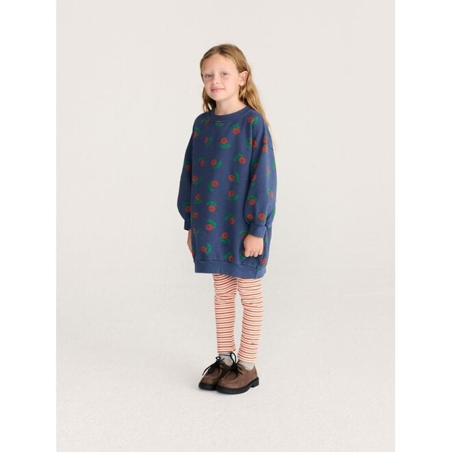 Bobo Choses | Stamp Bloom All Over Sweatshirt Dress Navy Blue