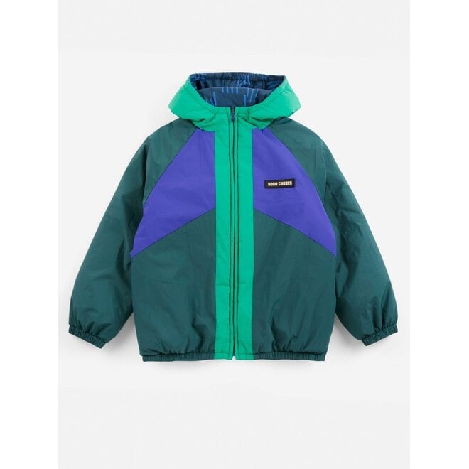 Bobo Choses | Almost Moiré All Over Reversible Anorak Navy Blue