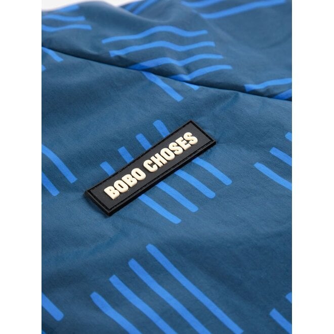 Bobo Choses | Almost Moiré All Over Reversible Anorak Navy Blue