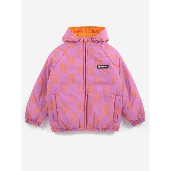 Bobo Choses | Almost Moiré All Over Reversible Anorak Fuchsia