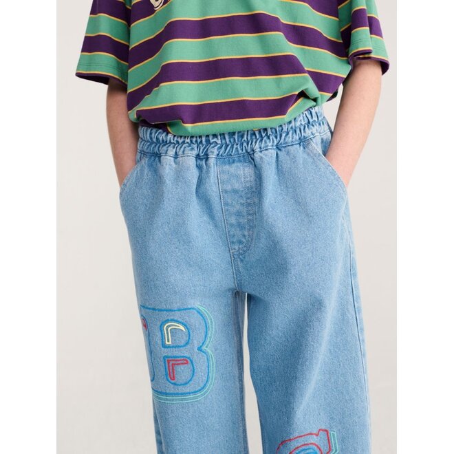 Bobo Choses | Bobo Choses Embossed Denim Pants Blue