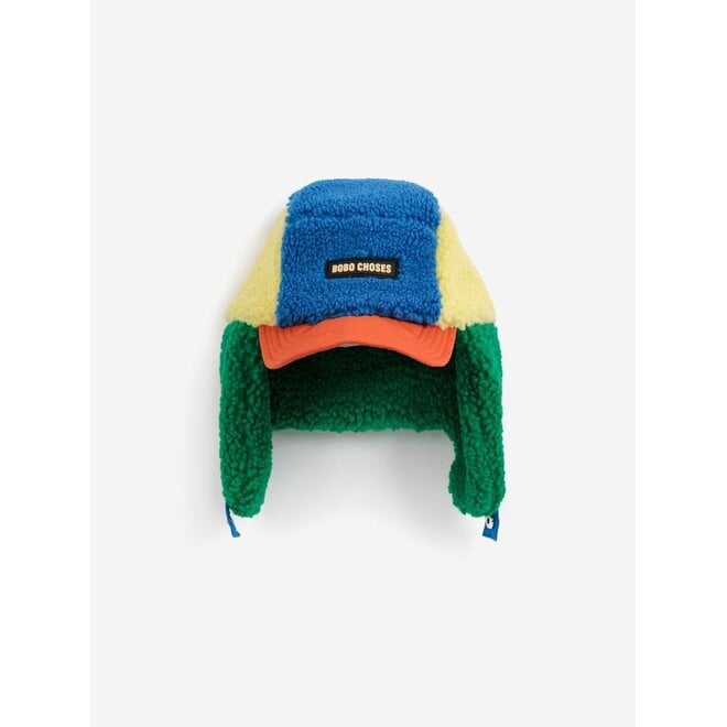 Bobo Choses Color Block Sheepskin Chapka Multicolor
