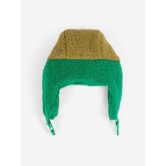 Bobo Choses | Bobo Choses Color Block Sheepskin Chapka Green