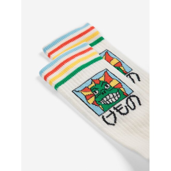 Bobo Choses | Beast Long Socks Offwhite