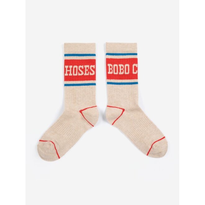 Bobo Choses Pop long socks Beige