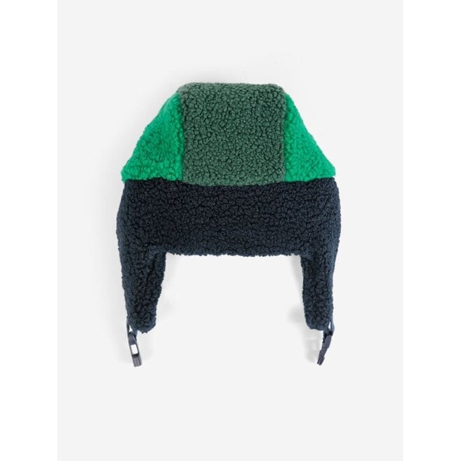 Bobo Choses | Bobo Choses Color Block Sheepskin Chapka Navy Blue