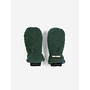Bobo Choses | Color Block Sheepskin Mittens Dark Green