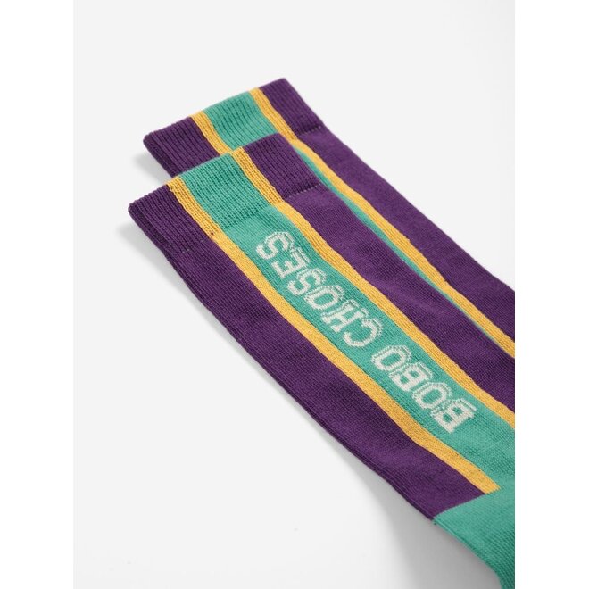 Bobo Choses | Bobo Choses Embossed Extralong Socks Violet