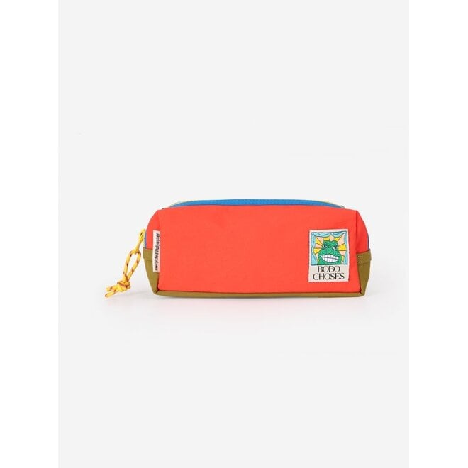Beast Color Block Pencil Case Red